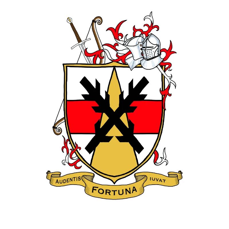 Fortuna Wappen Schild mit Helm