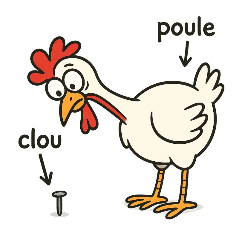 hen finding a nail