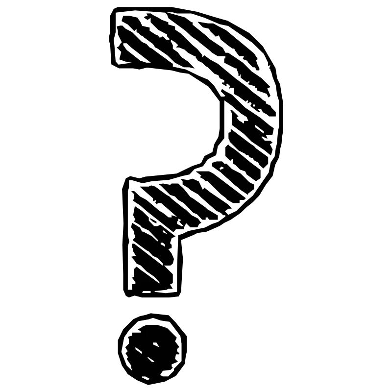 Question marks strip grunge look