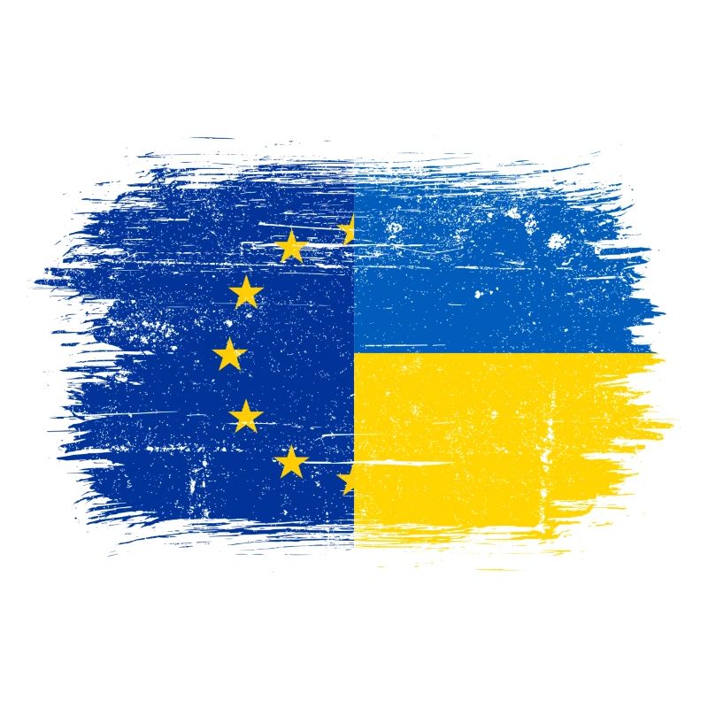 Fusion du drapeau de l’UE et de l’Ukraine