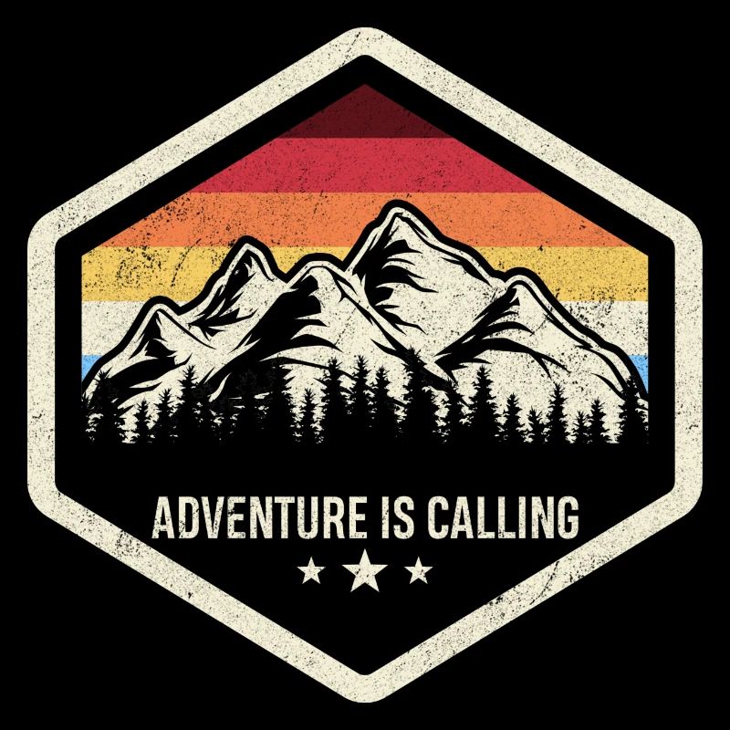 Das Abenteuer ruft Bergwappen