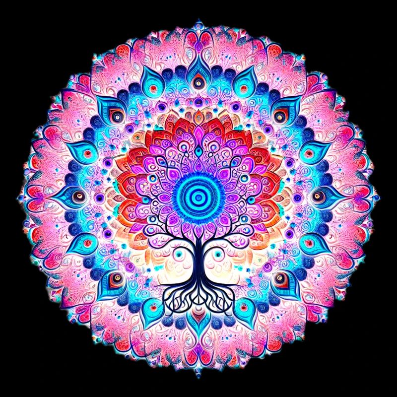 Mandala-Baum der Farben