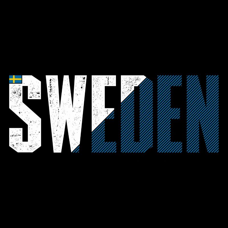 Sweden Bold Flag Typography