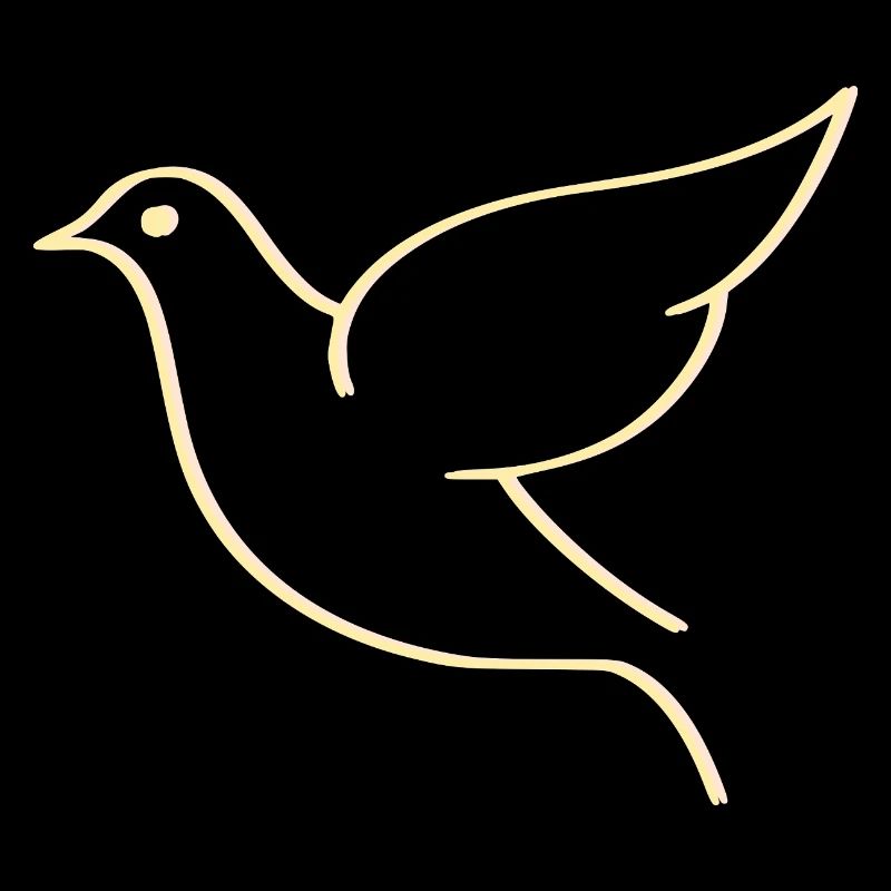 Illustration de colombe minimaliste et élégante