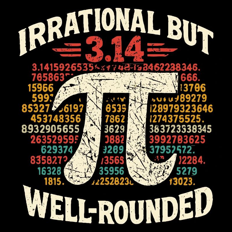 Irrational But Well-Rounded Pi Day Math Design