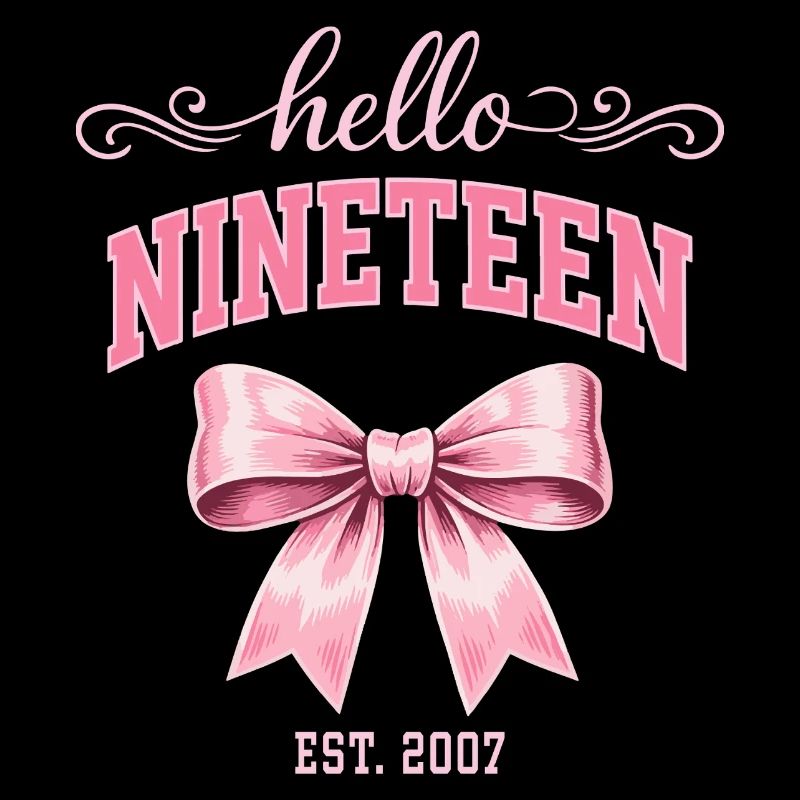 Hello Nineteen 19 Year Old Is 2007 Birthday Knot