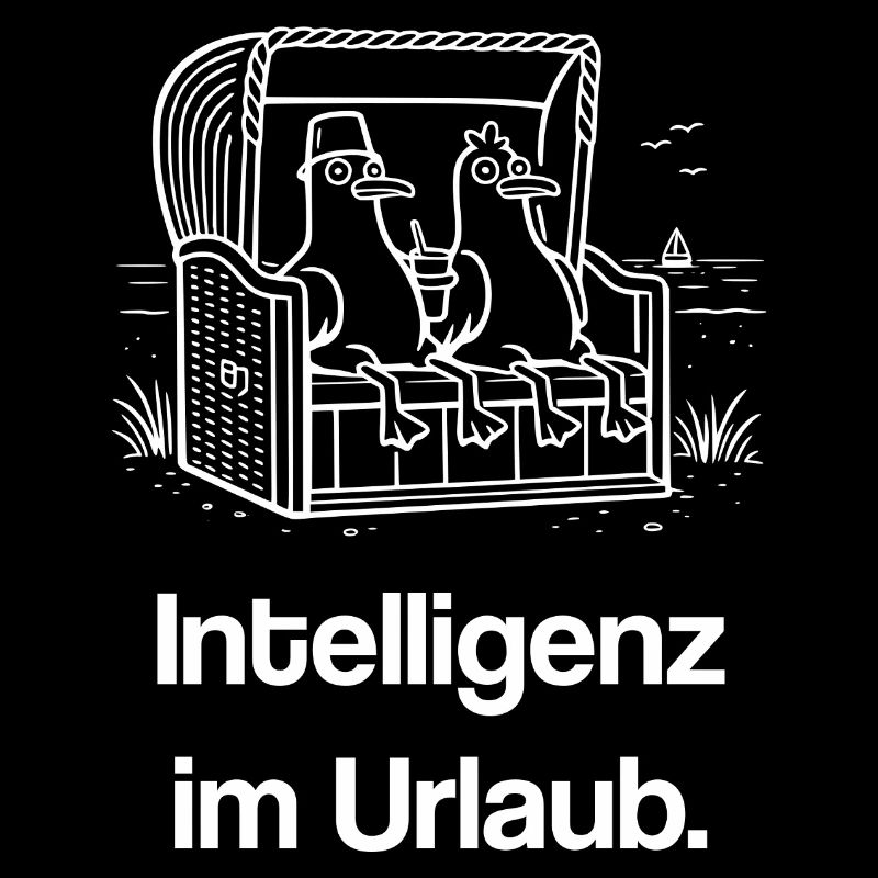 Möwen Intelligenz Urlaub Strandkorb witzig