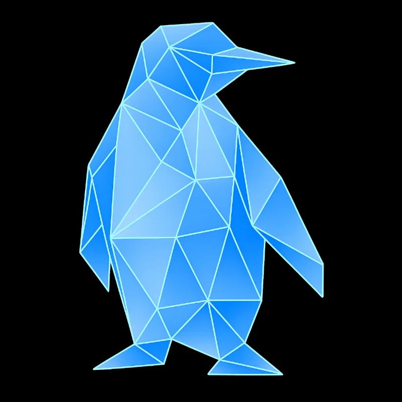 Diamond Penguin Geometric Design
