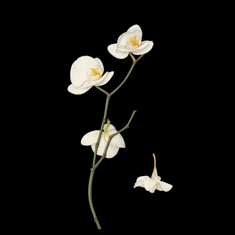 Elegante weiße Orchideenblüte