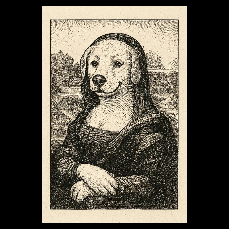 Hundefigur im klassischen Kunststil