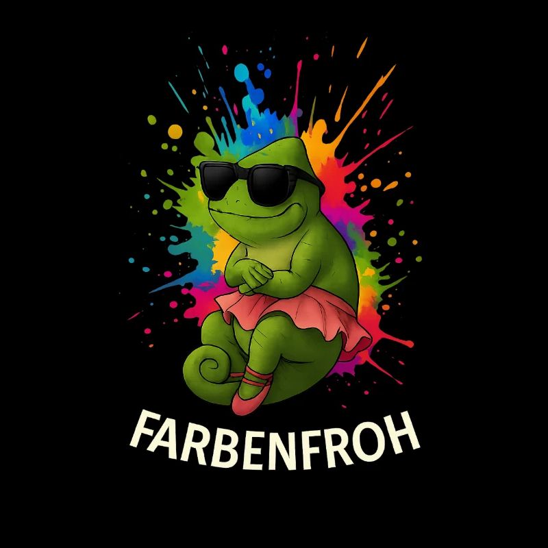 Farbfroher Frosch mit Spektrum