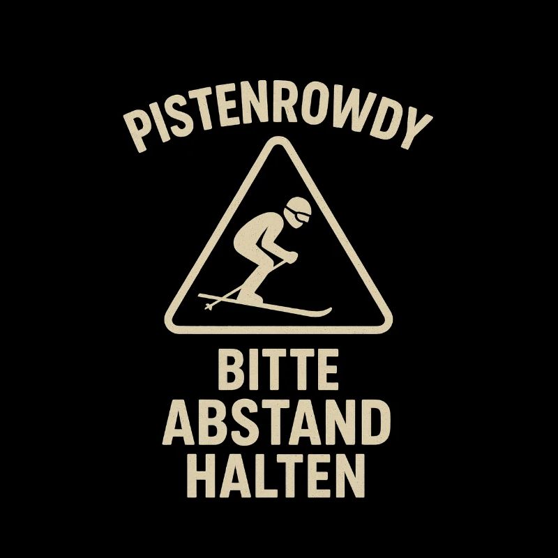 Pistenrowdy Keep your distance Skiing Piste funny