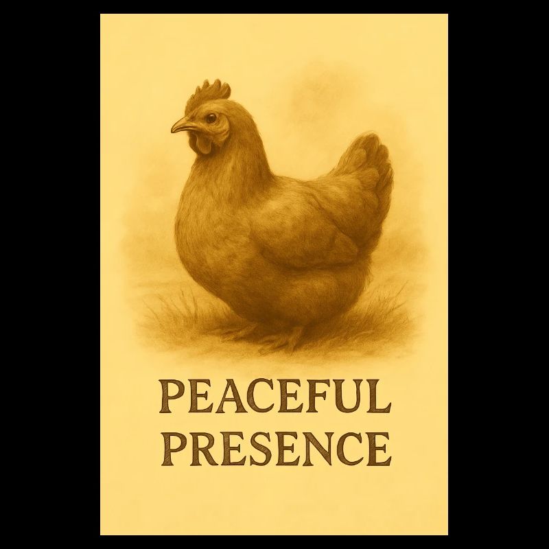 Présence silencieuse de poules