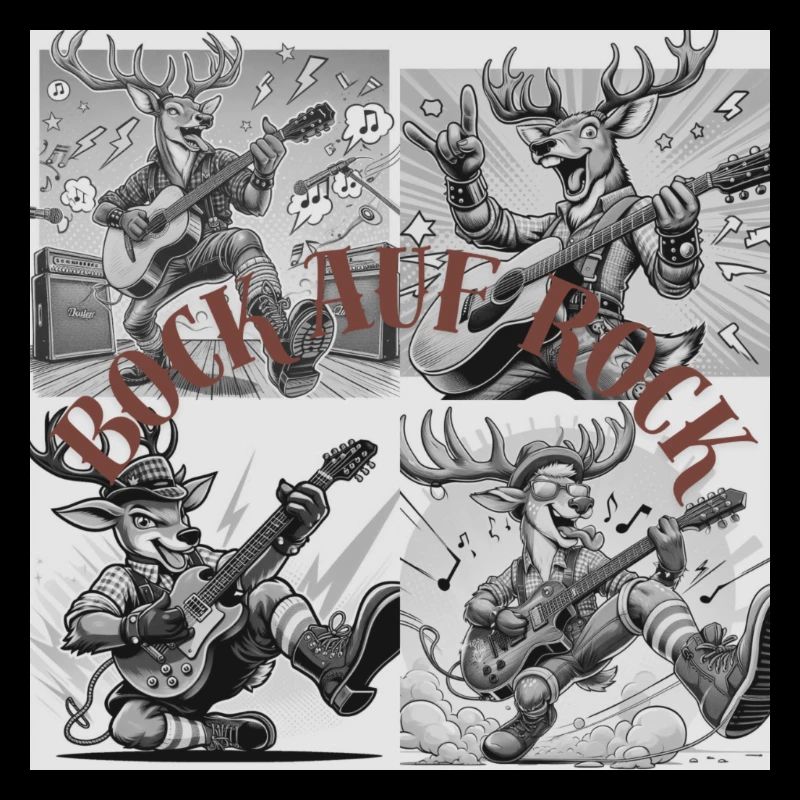 Rockender Hirsch Illustration