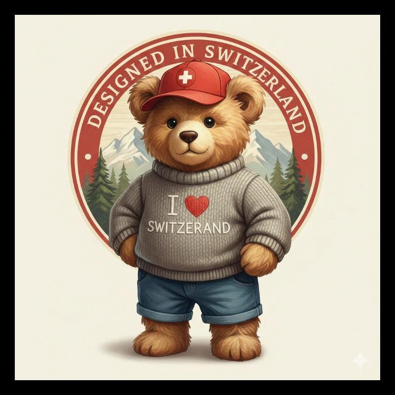 Schweizer Bär mit I Love Switzerland