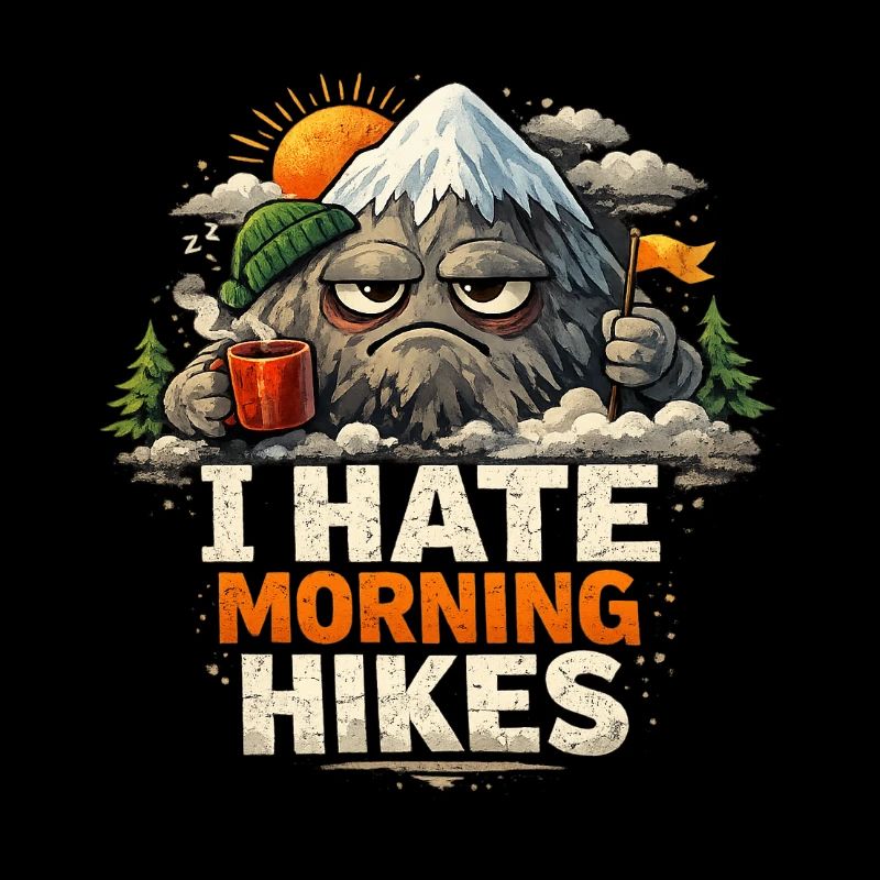 I Hate Morning Hikes - Nerd Shirt