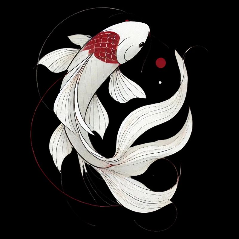 Illustration élégante de poisson Koi