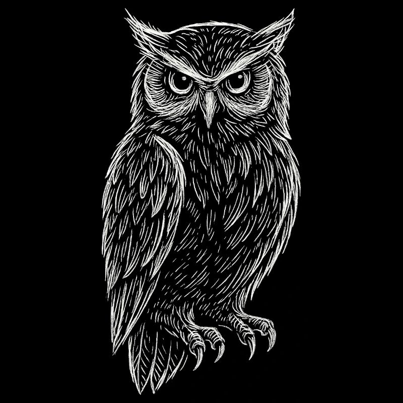 Sketchy Eule – Weisheit der Nacht