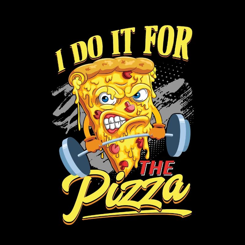 Pizza dumbbell I'm only here for pizza