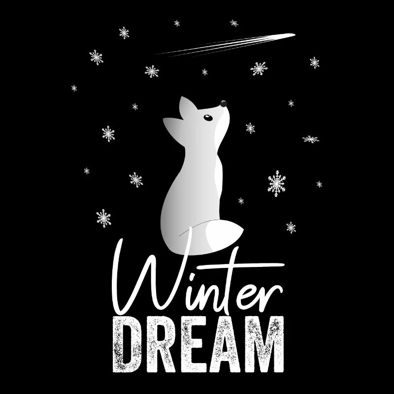 Winter Dream Ein Süßer Schneefuchs Beobachtet