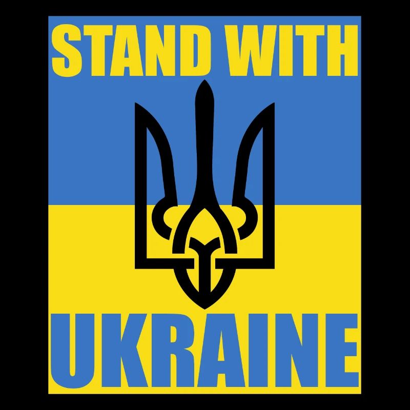 Stand With Ukraine Flag Trident Support Jersey