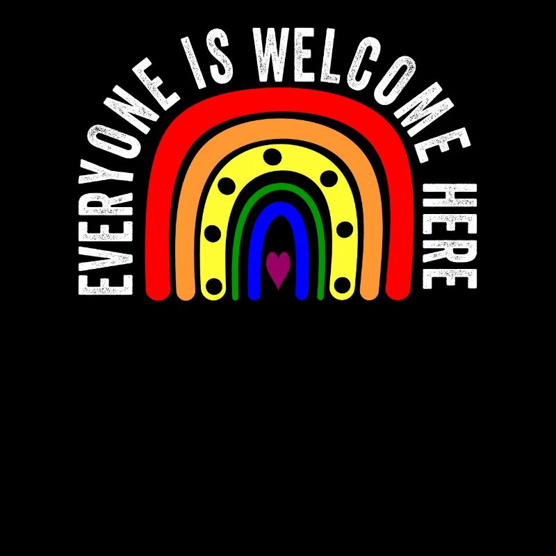 UNITY DAY Everyone is Welcome Here Boho Rainbow
