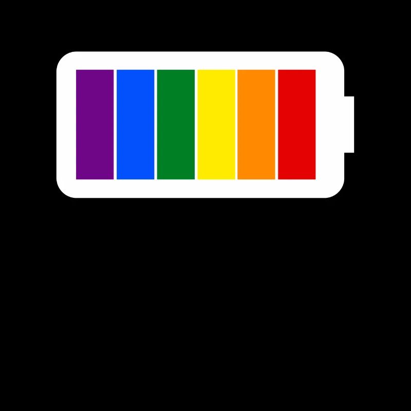 Rainbow Colors Battery Loading - Gay Pride