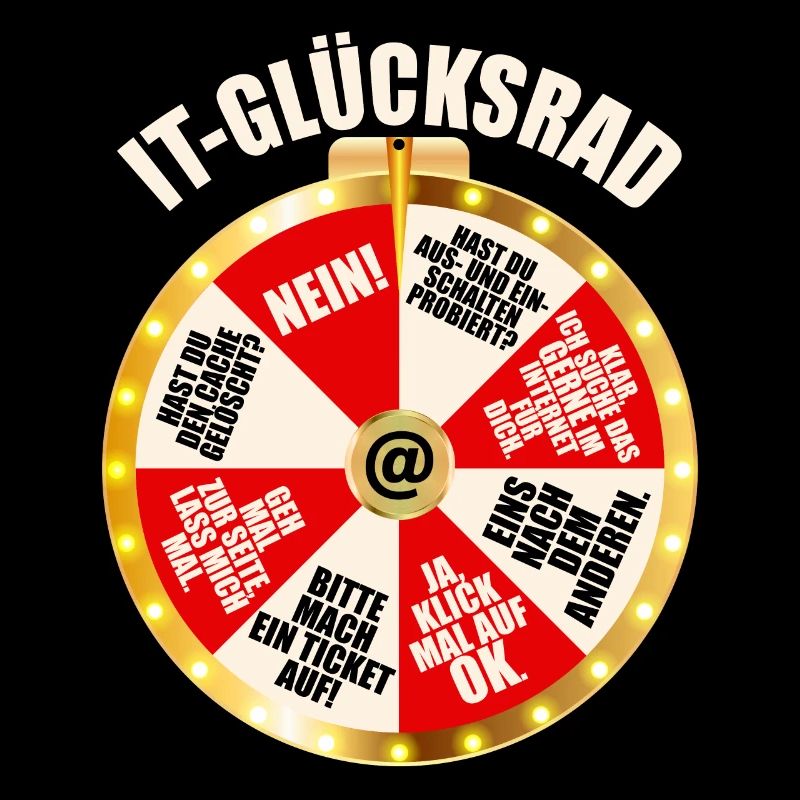 IT Support Glücksrad Service Desk IT Helpdesk Nerd