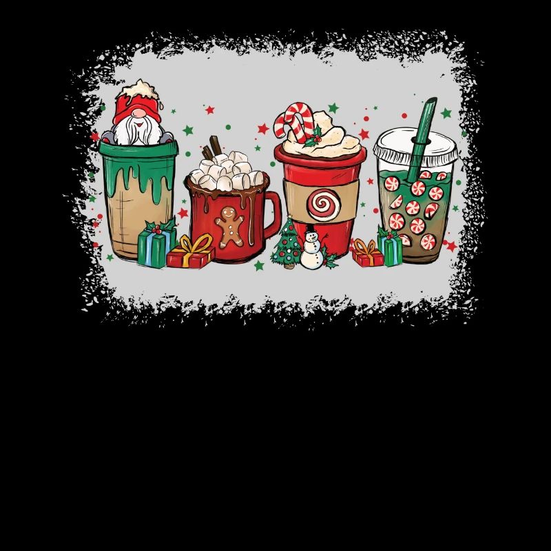 Christmas coffee cup bleached