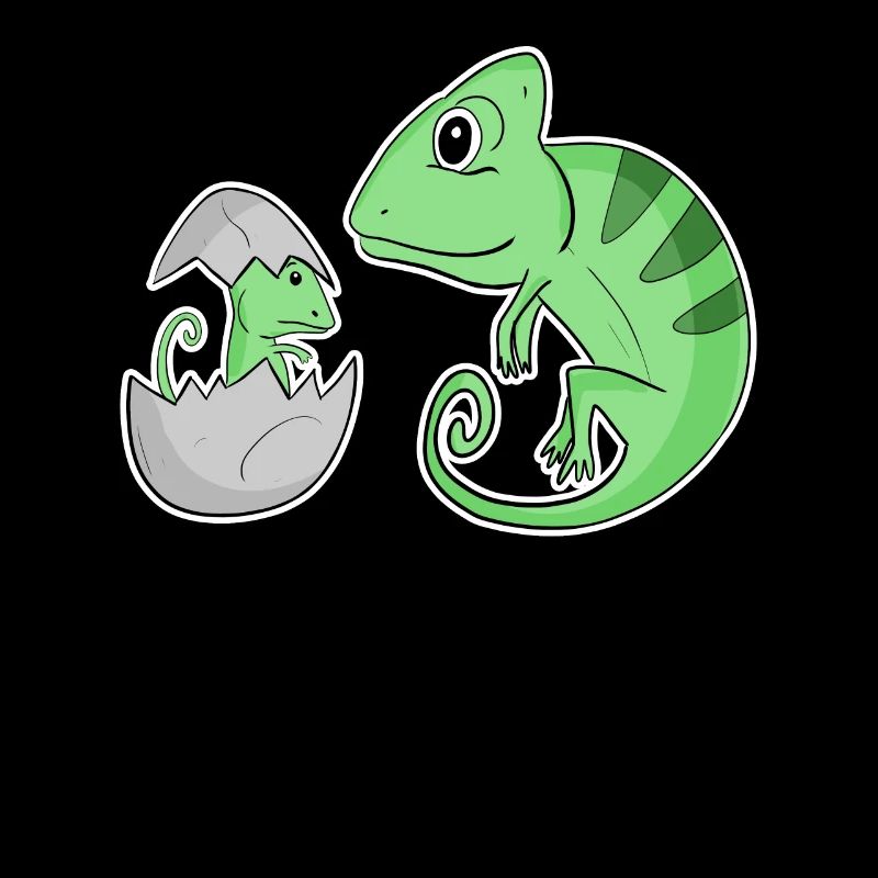 Kamelion Family - Camélion avec bébé - Kamelion