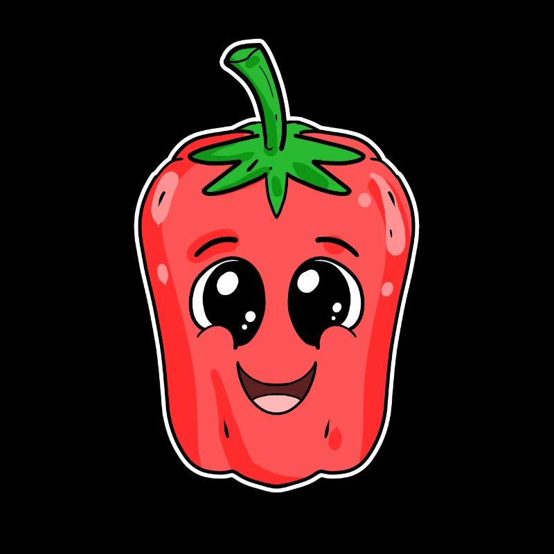 Pepper Face Motif Cute