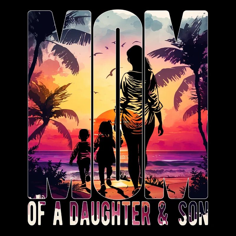 Mutter mit Tochter Sohn Muttertag Strand Mama Kind