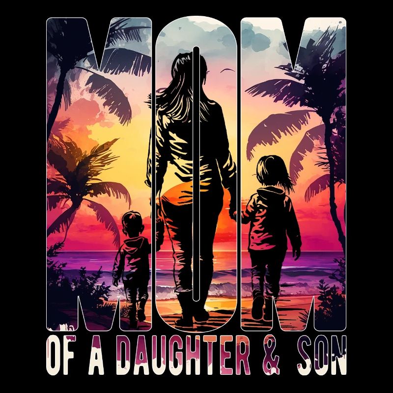 Mutter mit Tochter Sohn Muttertag Strand Mama Kind