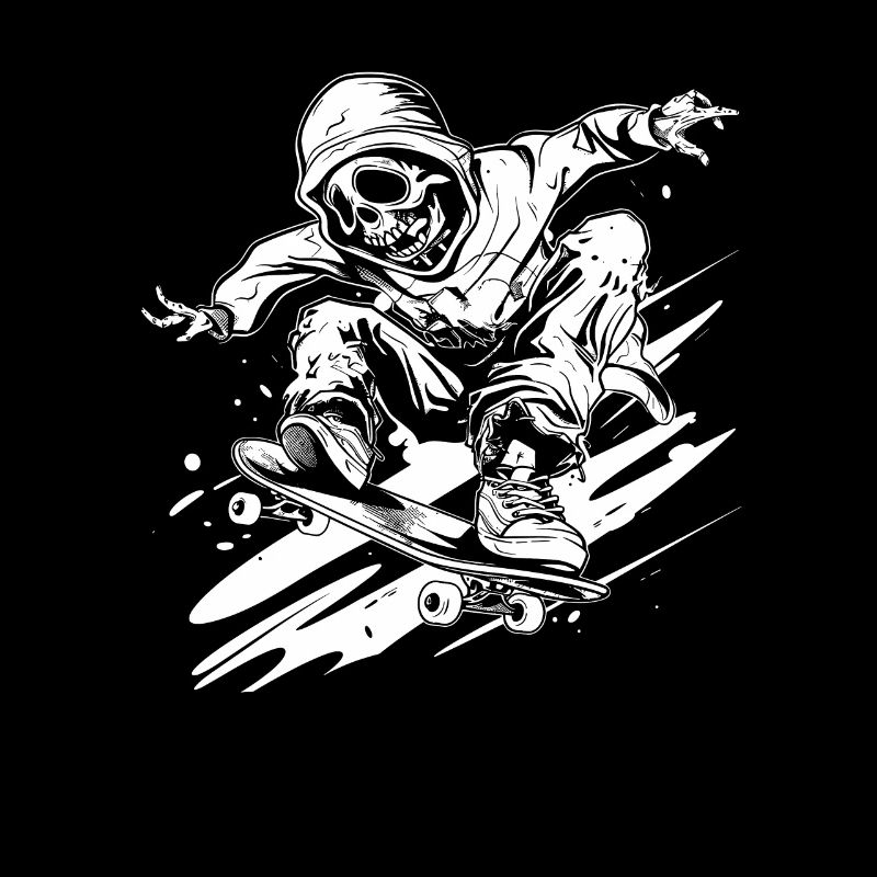 Style de dessin animé de skateboard