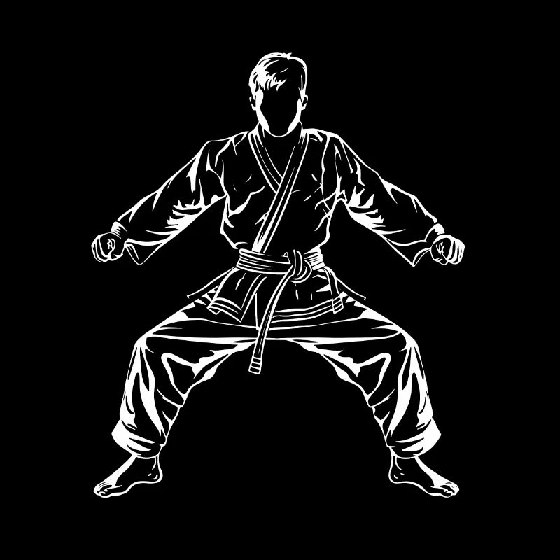 Dessin de garçon de karaté