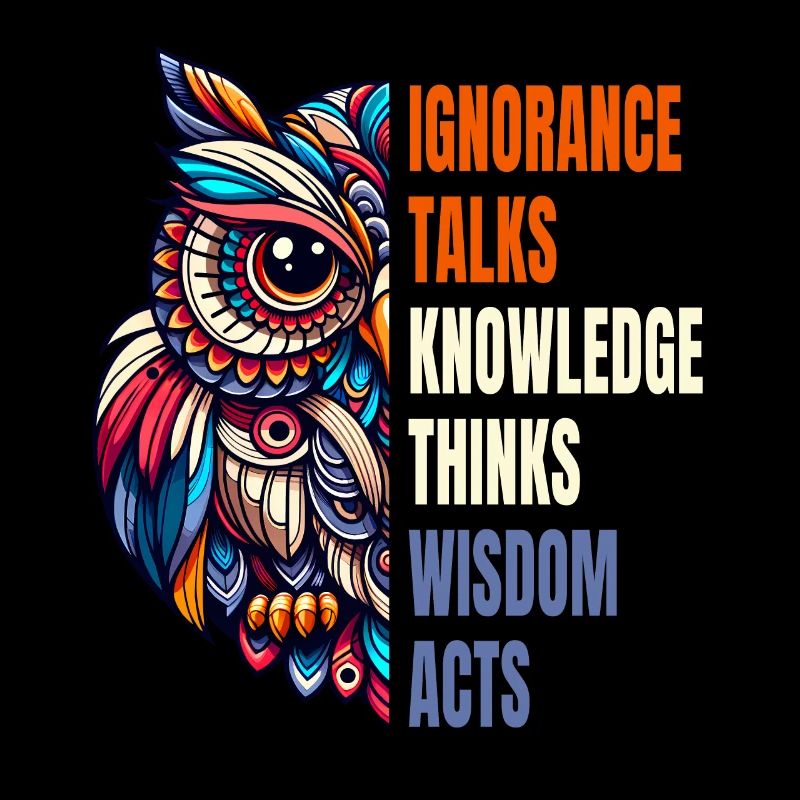 Abstract Owl Philosophy Wisdom Knowledge Saying