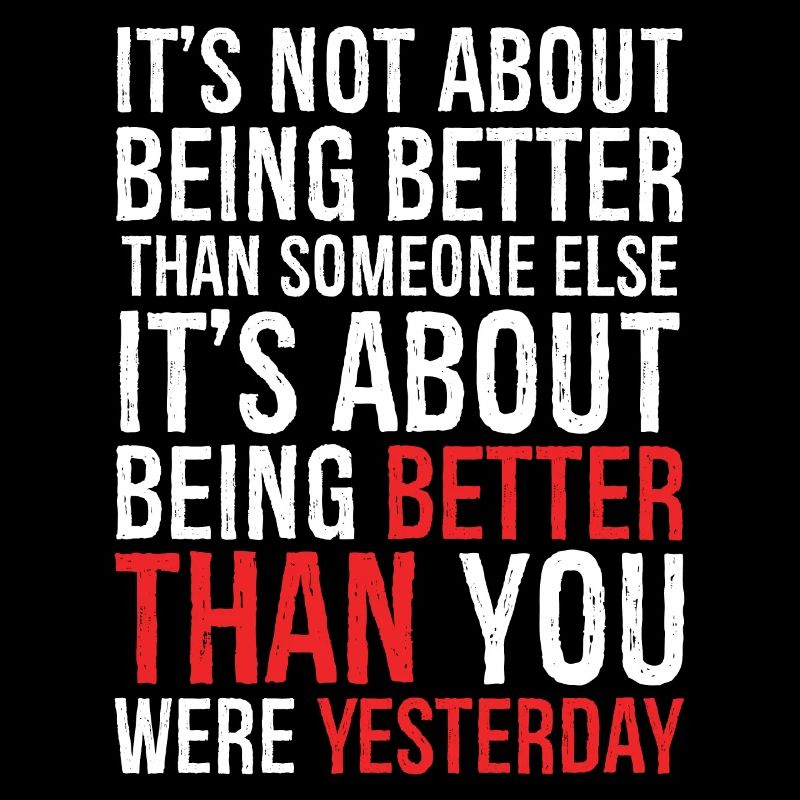 It's not about being better than someone else
