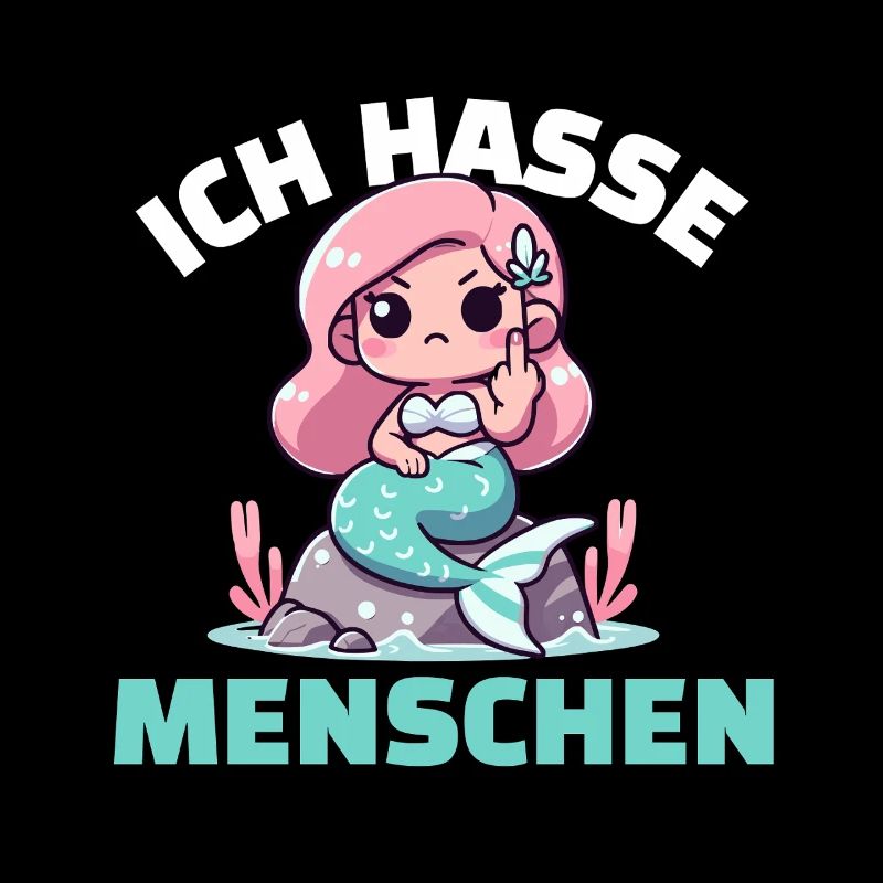 Freche Meerjungfrau mit einer Zynischen Botschaft