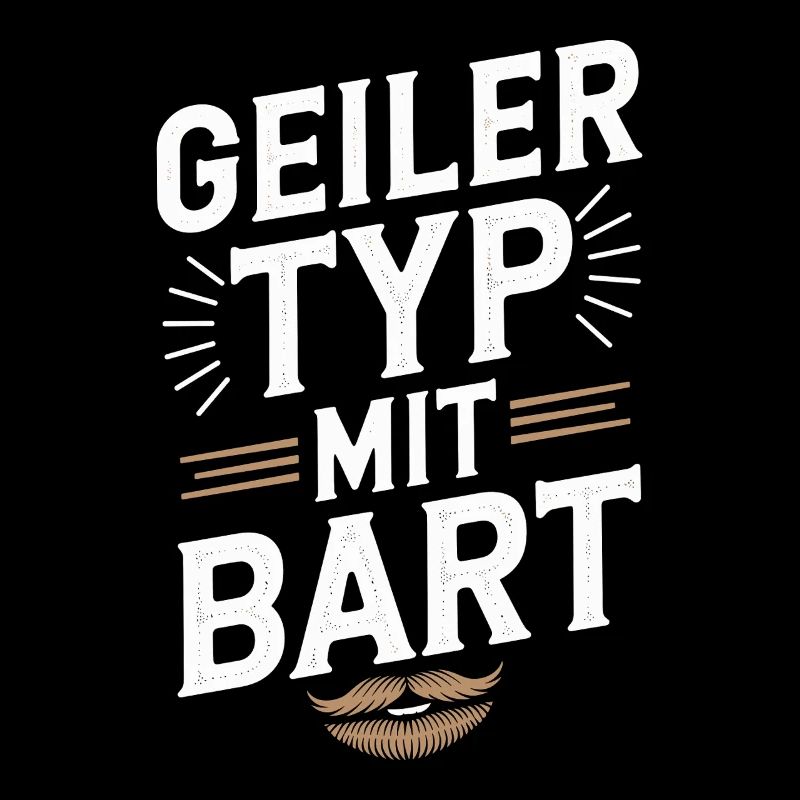 Geiler Typ Mit Bart Bartträger Barbier Vollbart