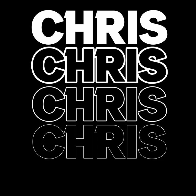 Conception à double lettrage Chris
