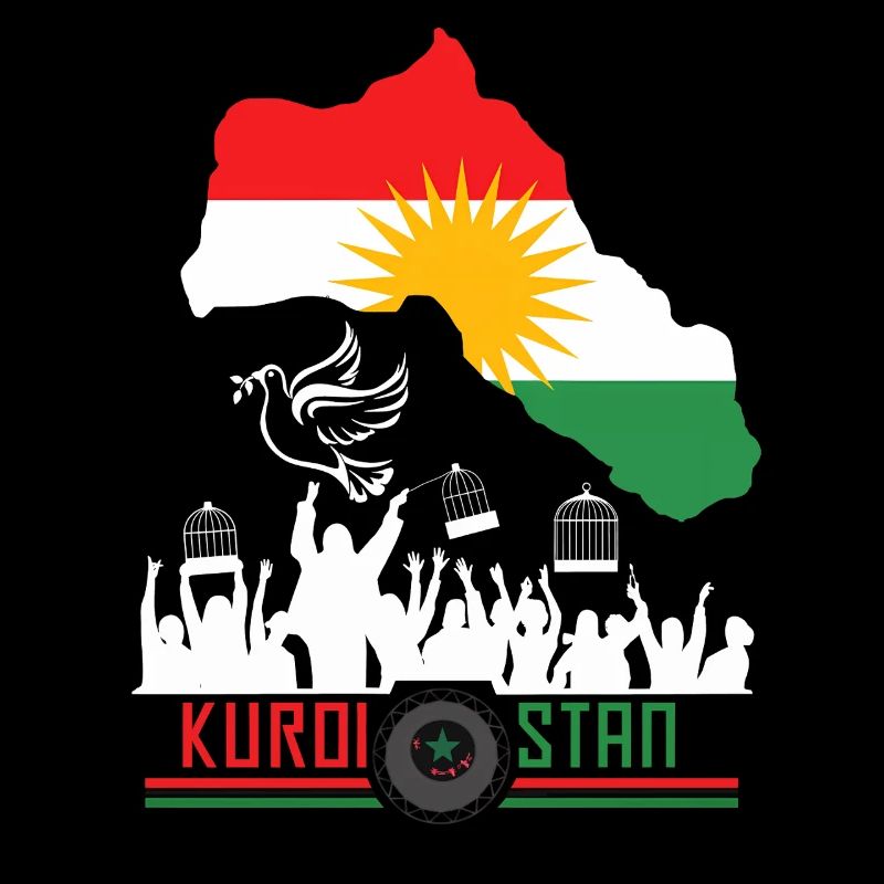 Drapeaux kurdes avec Kurdistan Kurde