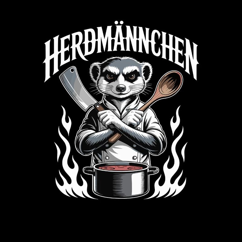 Herdmännchen kochen lustiger Koch Herdmännchen