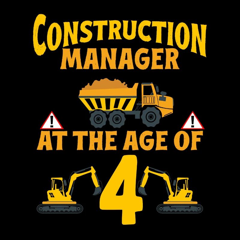 Fête de construction 4e anniversaire Camion de 4 ans