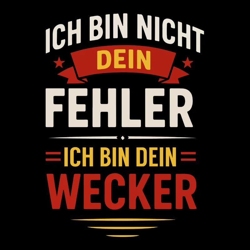 Ich bin nicht dein Fehler Ich bin dein Wecker 
