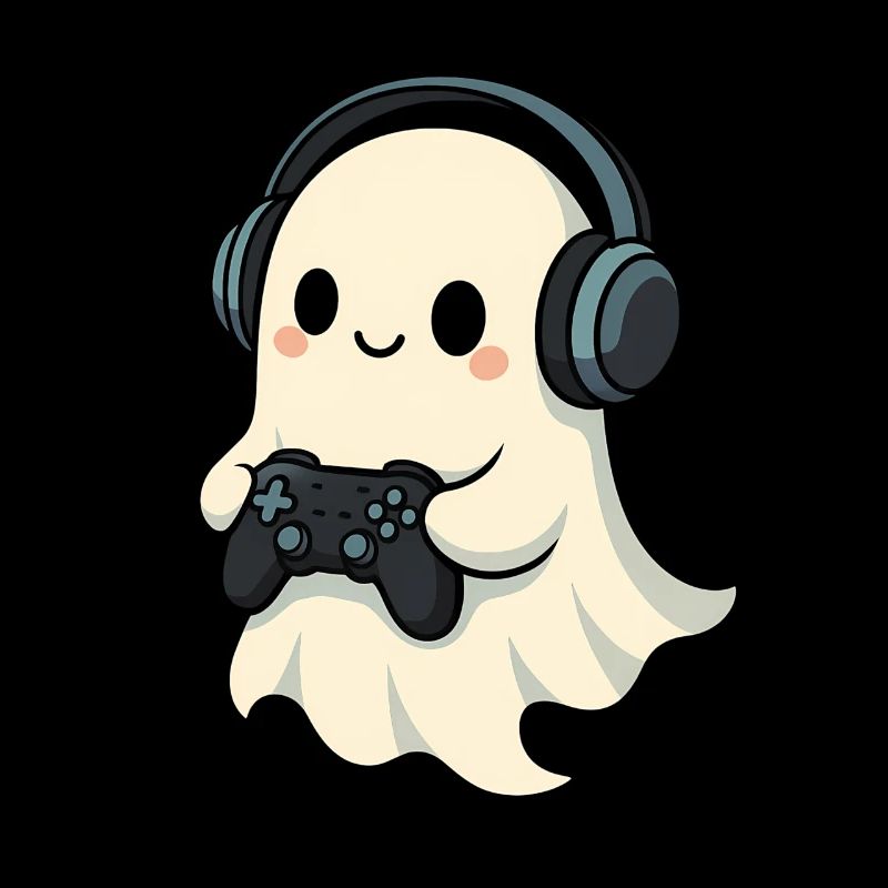 Geist mit Kopfhörer Spielcontroller
