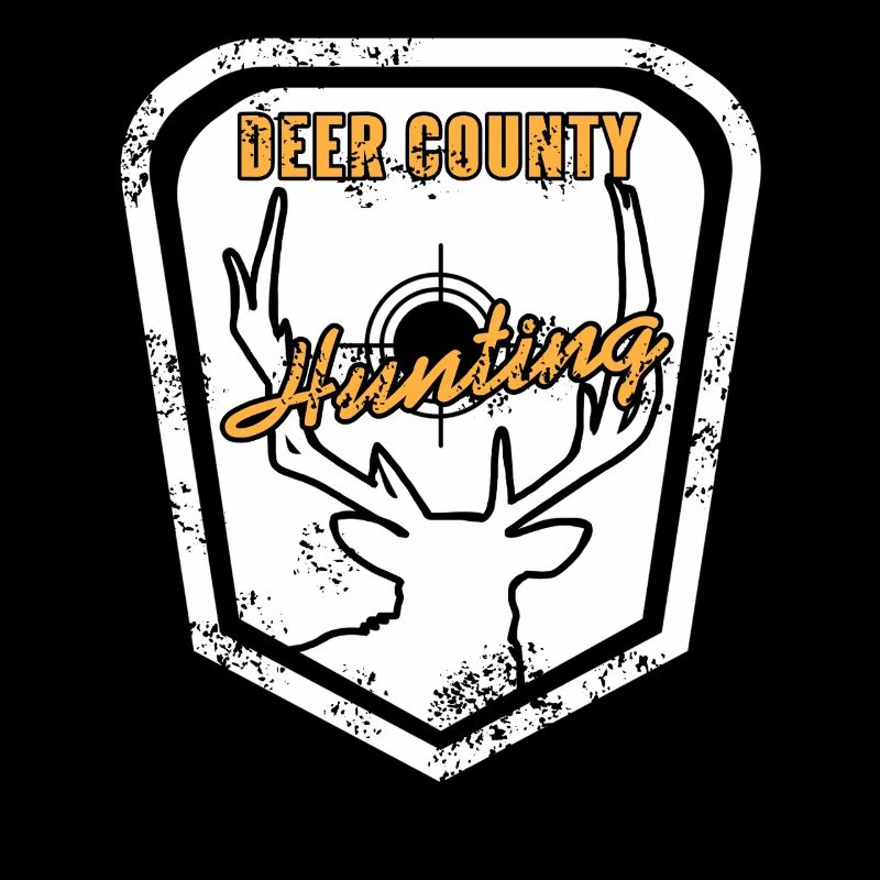 Deer County Hunting Rustic Skull Target Style