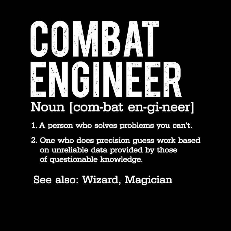 Combat Engineer Definition Veteran Humor Gift