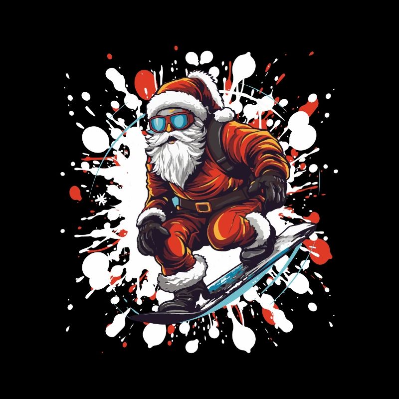 Weihnachtsmann Snowboard