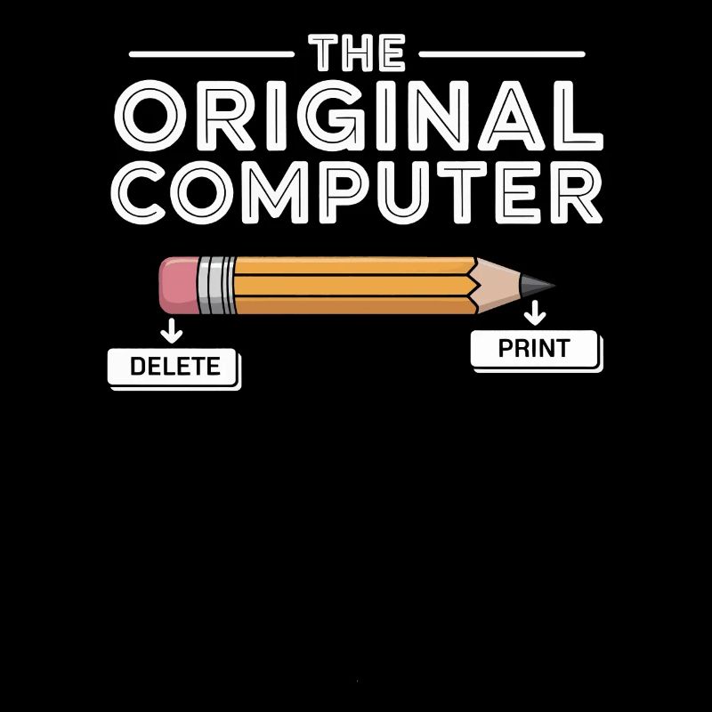 Der Original Computer – Bleistift Delete & Print