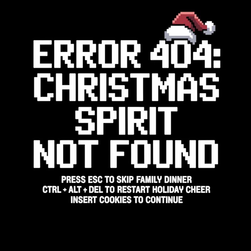 Error 404 Christmas – Funny Nerd Xmas